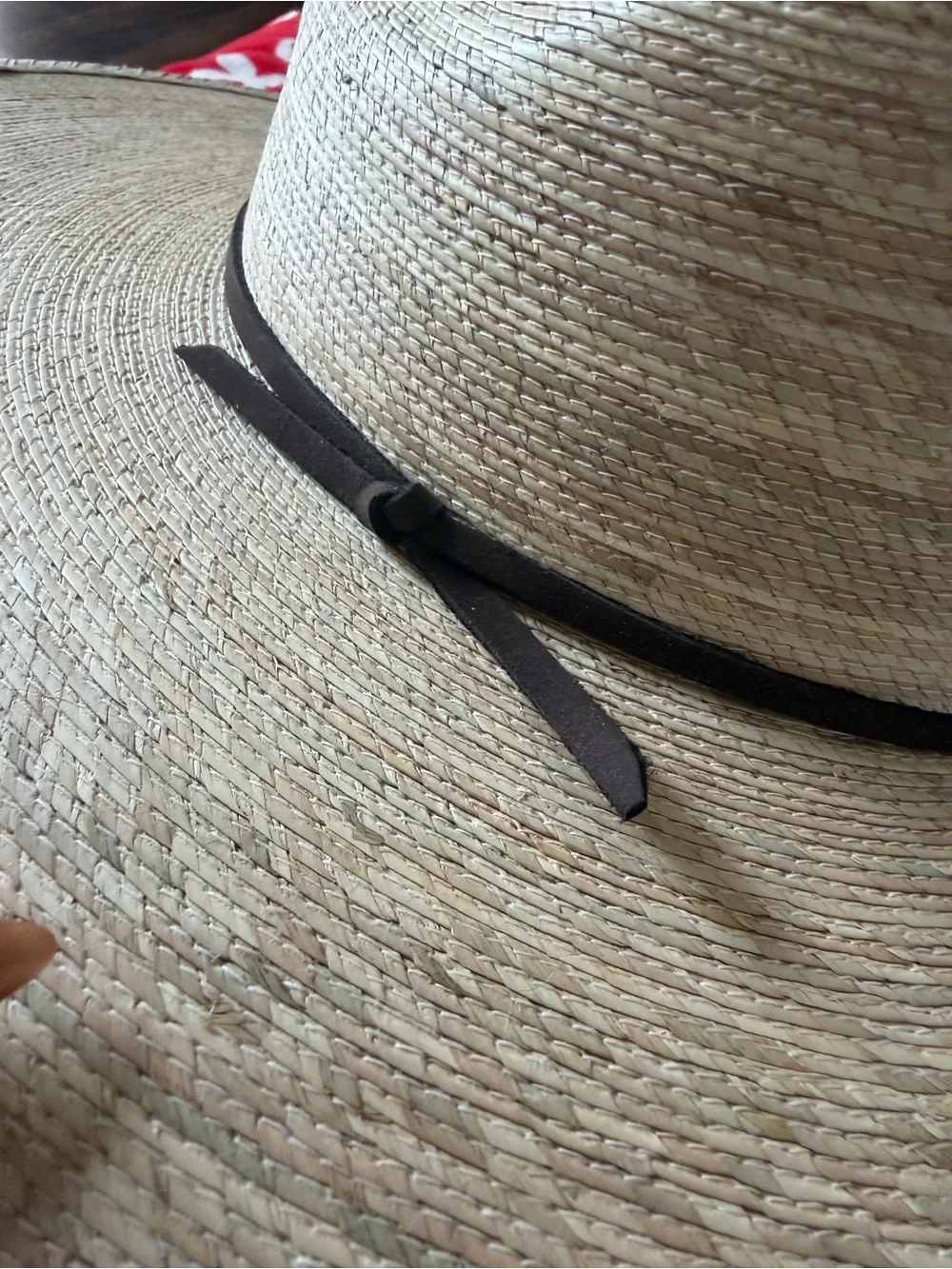 🔘l*space “Isla” Natural Straw Wide-Brim Hat with Dark Brown Bow - Picture 11 of 11